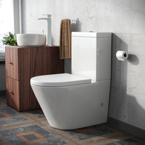 NES Home Magus Close Coupled Toilet with Soft Closing Seat 1