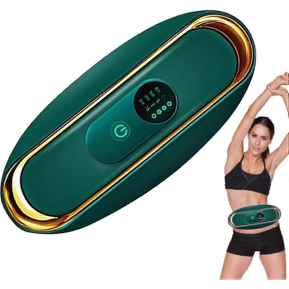 (White, One size) Fat Burning Waist Belt, Abdominal Massage Hot Belt, Slimming Massage Belt, Belly Fat Burner Portable Machine For Women Men Belly Fat Remover Belt