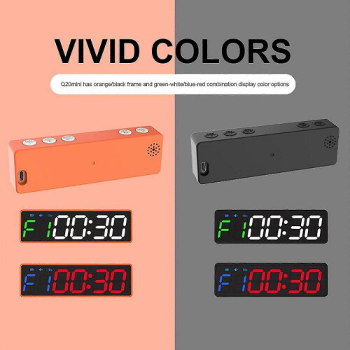 (orange) Led Gym Timer Workout Interval Gym Training Timer Clock Countdown Stopwatch Training-YuJia 2
