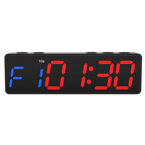 (Black) Led Gym Timer Workout Interval Gym Training Timer Clock Countdown Stopwatch Training-YuJia