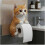 (Black cat) Cat Paper Holder Toilet wall roll paper 2