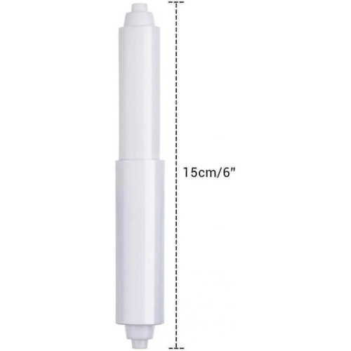 4 Pieces Toilet Paper Holder Roller Replacement Plastic Spring Loaded, Paper Holder Insert (White) 2