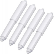 4 Pieces Toilet Paper Holder Roller Replacement Plastic Spring Loaded, Paper Holder Insert (White)