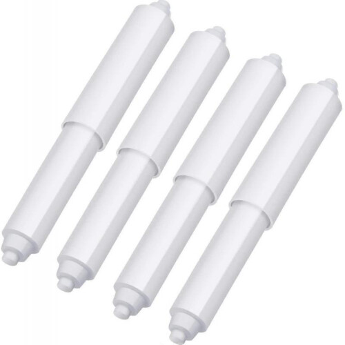 4 Pieces Toilet Paper Holder Roller Replacement Plastic Spring Loaded, Paper Holder Insert (White)