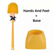 (C and base) Funny Donald-Trump Toilet Brush Multipurpose Bathroom Brush Cleaner MAGA Presidential Novelty Gift