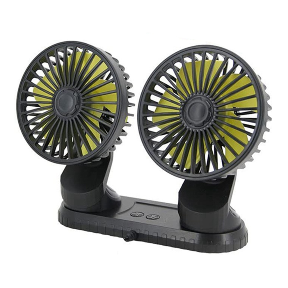 Universal Adjustable Dual Head Fan Car Dashboard Cooling Air Usb Fan 4853102544509
