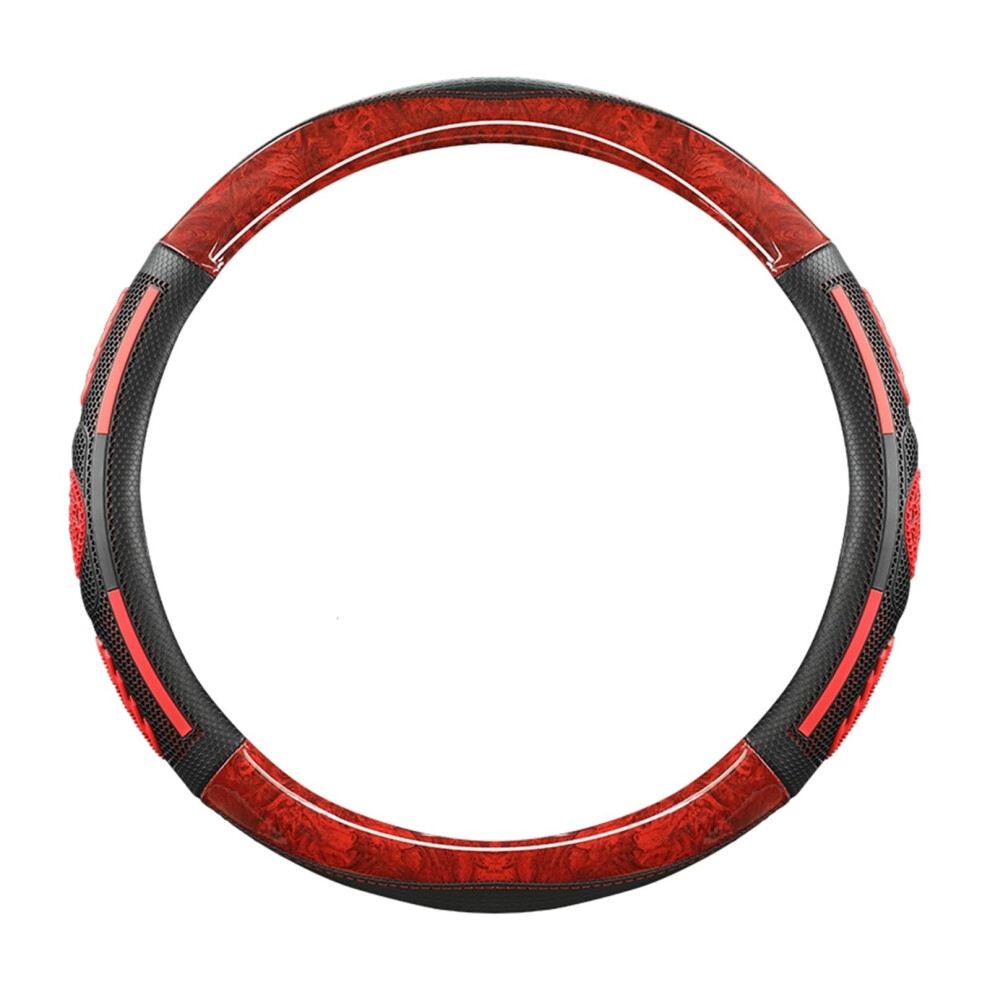Car Steering Wheel Cover Set Universal Car Steering Wheel Cover Crystal Mahogany Leather Easy To Grip Car Interior (Color : 2) Grain 965895645920