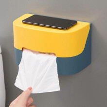 (Light Blue) Multifunctionele Desktop Lade Muur Gemonteerde Badkamer Papieren Handdoek Opbergdoos Plastic Servet