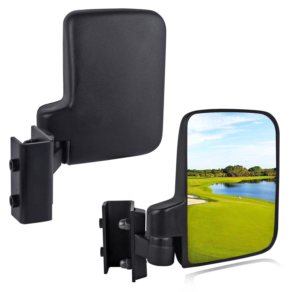 Nodrilling Golf Cart Mirrors With All Metal Clamps Compatible With Yamaha Club Car Ezgo 498705580215