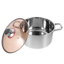 Stainless Steel Cooking Pot with Dual Handles and Lid Capacity Stockpot for Soups Stews and Pasta Stainless Steel Saucepot with Even Heat Distribution