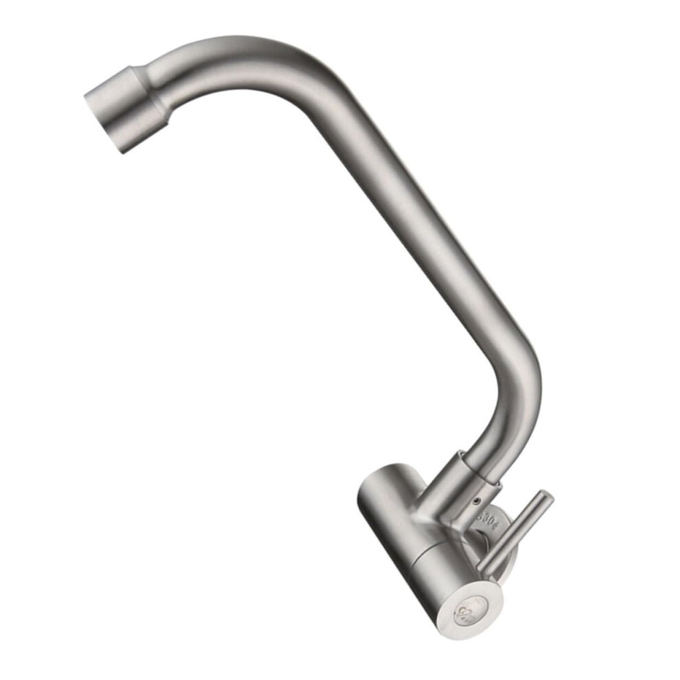 304 Stainless Steel Single Cold Faucet Home Sink Water-Tap Rotatable Water Faucet Tap 354398650355