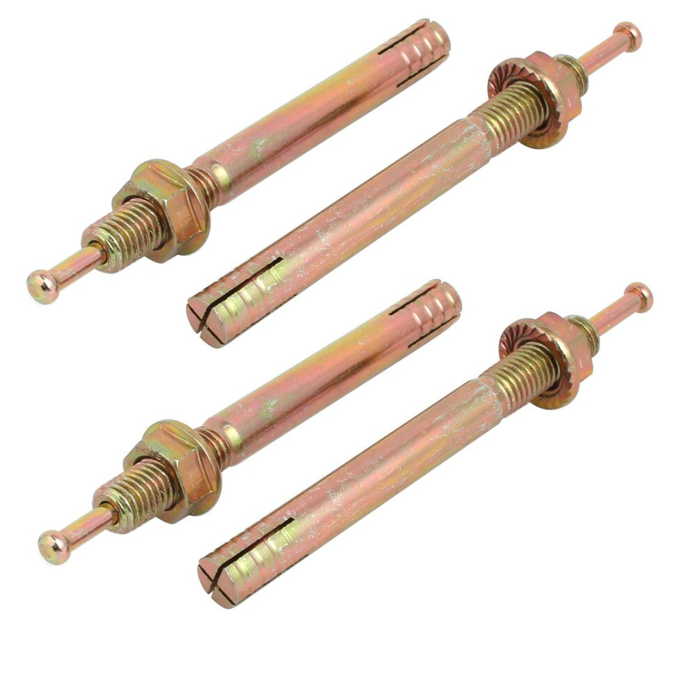 Iivverr M12x120mm Zinc Plated Hammer Drive Anchor Expansion Bolt Fastener 4Pcs 695362226511