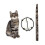 (Black) Roll Paper Holder Creative Cat Shaped Toilet Paper Storage Rack Simulation Kitten 5