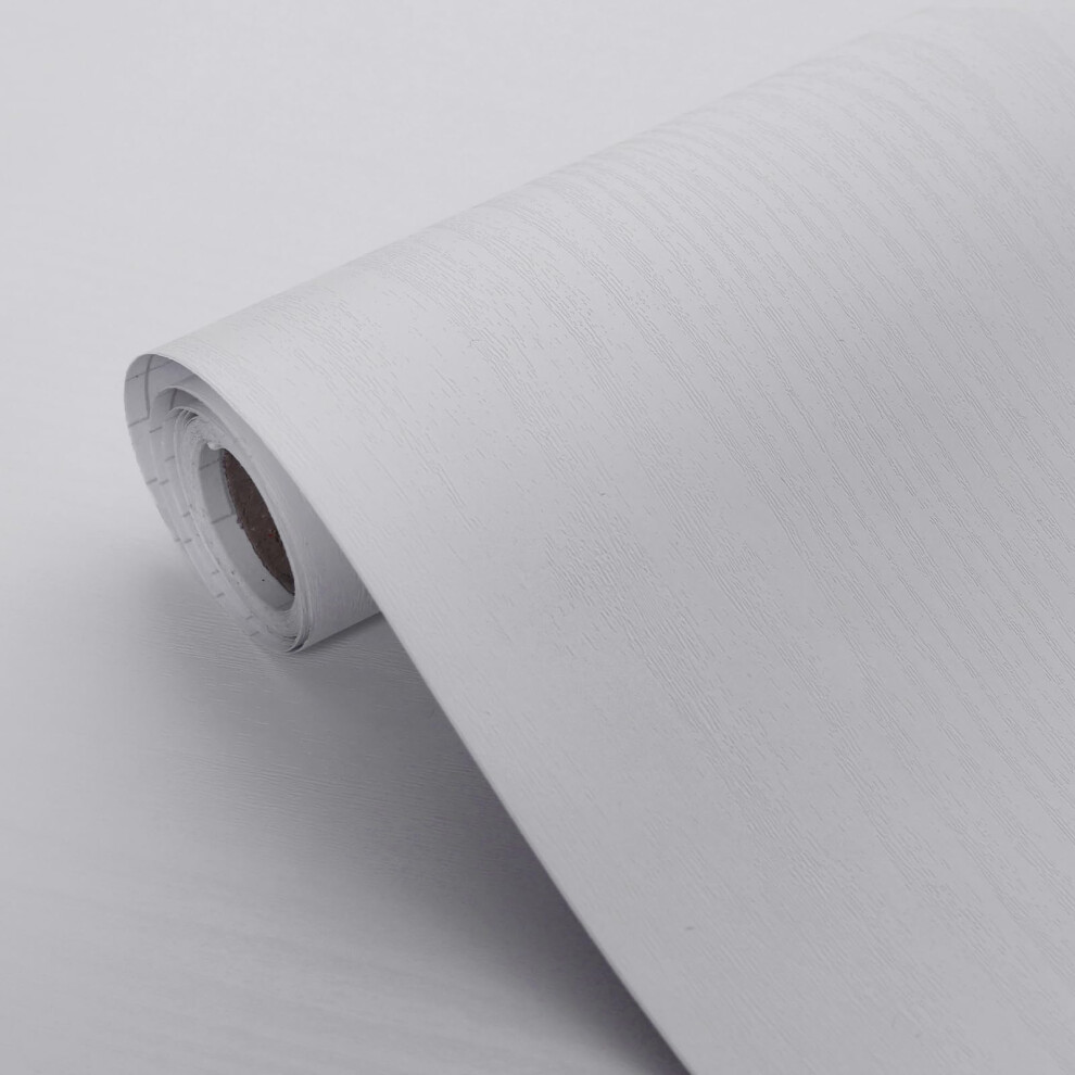 White Wood Peel And Stick Wallpaper 15.9In X 393.7In, Contact Paper For Cabinets/Countertops 367329358671
