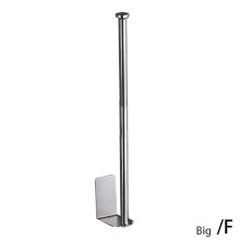 (Silver-L) Toilet Steel Toilet Paper Roll Holder Wall Mount Bathroom Accessory