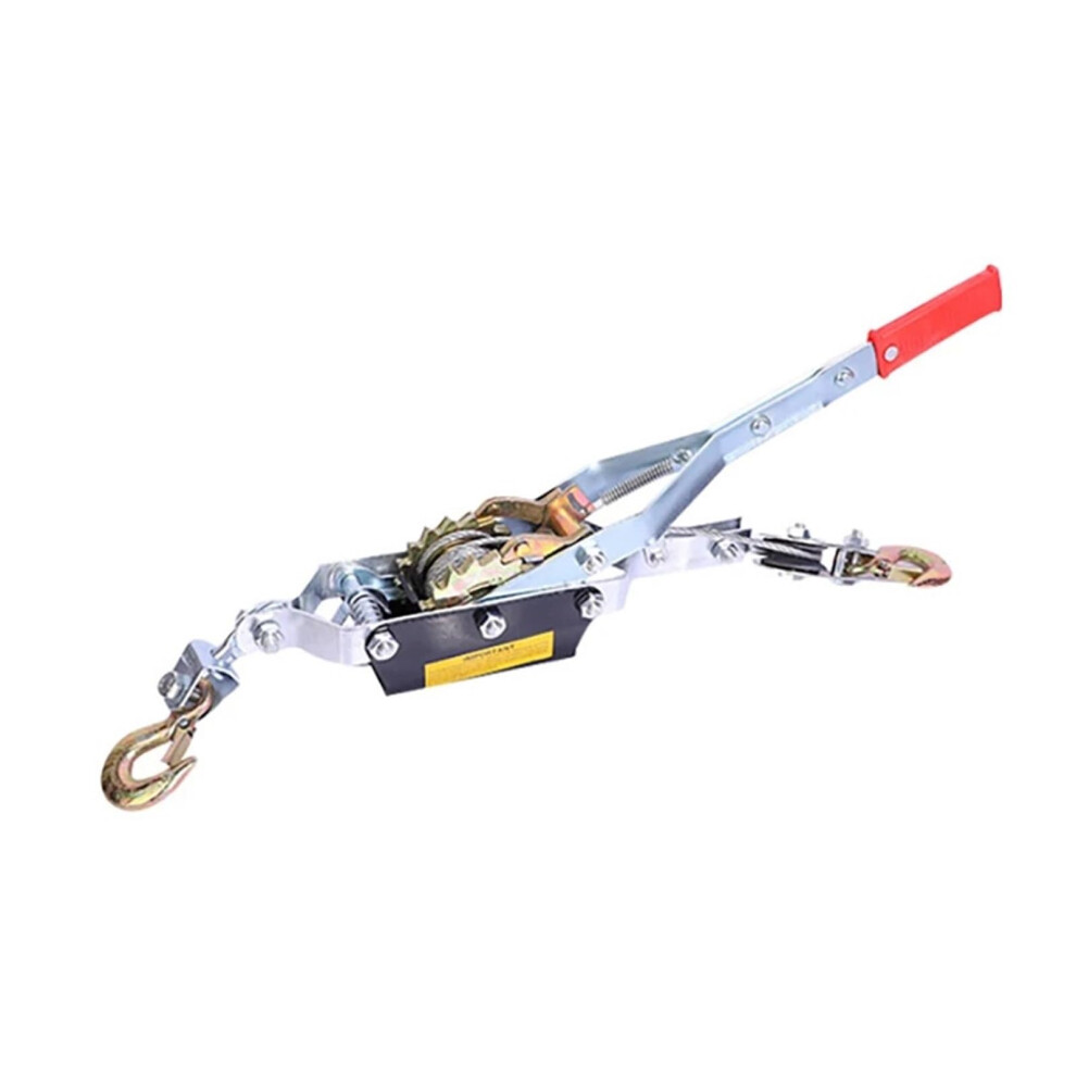 Manual Hand Crank Winch 4T 2M Wire Rope Manual Tensioner Ratchet Double Hook 855600982030