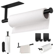 Adhesive Toilet Paper Holder-self Adhesive Black Toilet Paper Roll Holder Wall Mount
