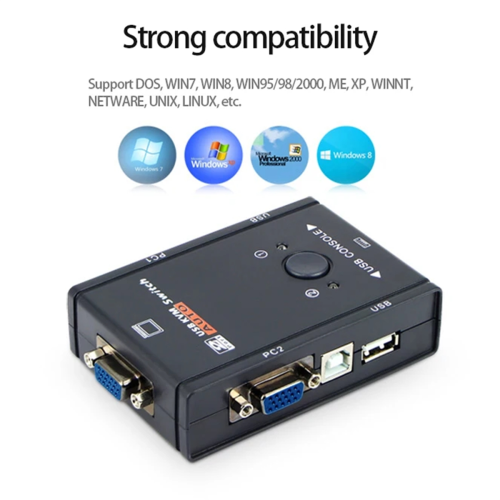 VGA-KVM-Switch, 2 Anschlüsse, VGA-Splitter 2
