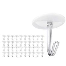 50 ganci adesivi da soffitto per decorazioni da appendere in classe, bianchi