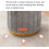Storage Ottoman, Round Mondern Stool for Vanity, Ottoman Footrest Stool with Gold Plating Base 2