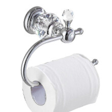 Crystal Series Brass Toilet Paper Holder - Polished Chrome Bathroom Accessory YKY416