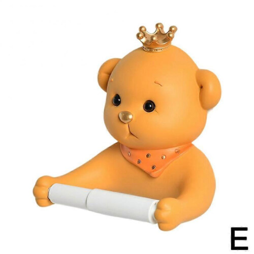 (E) Cute Pet Tissue Holder Wall Mount Toilet Roll Organizer for Bathroom