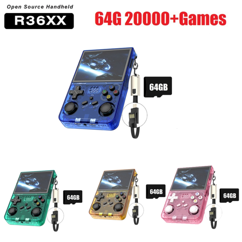 R36XX Ρετρό Κονσόλα Παιχνιδιών Χειρός 64G 20000+ Παιχνίδια Οθόνη 3,5 ιντσών B 1