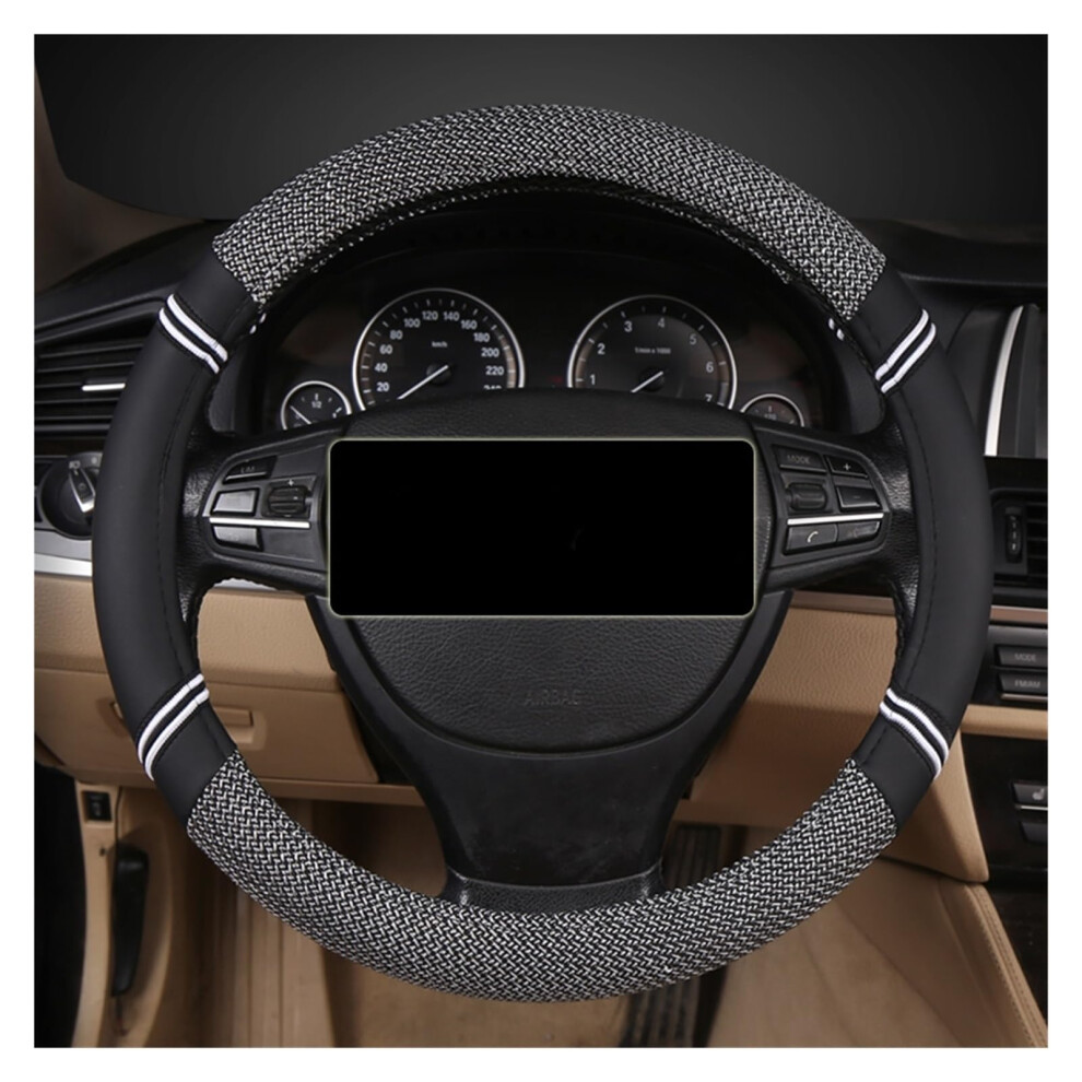 Car Steering Wheel Cover Set Car Steering Wheel Cover Full Ice Silk Linen Moisture Absorption Antiwrinkle Car Interior (Color : 1) 354398651918