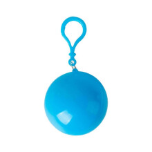 (Blue) Disposable Emergency Rain PonchoS Waterproof Rain Coat with Keychain Ball Adult Rainwear for Camping Cycling Outdoor White