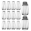 12 Pcs Mosquito Head Mesh Face Fly Netting Hood Protecting (Gray) 1