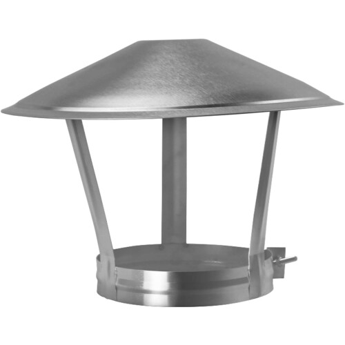 Stainless Steel Chimney Flue Cowl Pipe Rain Cover Protector Cap 2