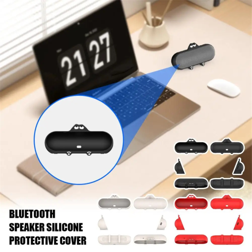Husă de protecție din silicon pentru boxe Bluetooth, pentru a preveni căderile, neagră 2