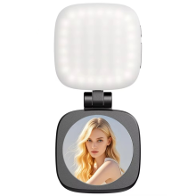 Luz de relleno magnética para transmisión en vivo, luz de anillo para teléfono móvil, negra