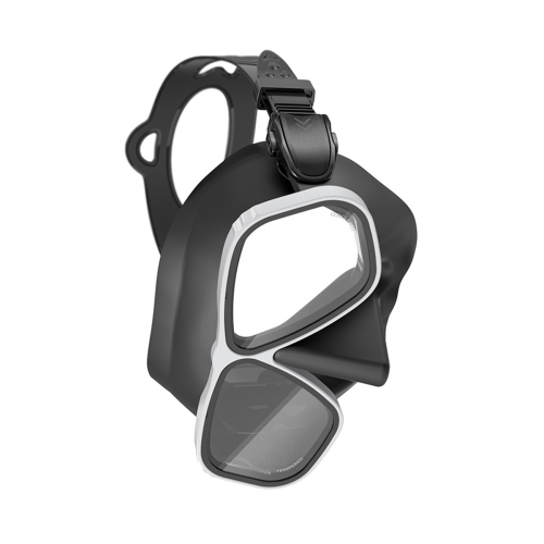 Masque de plongée en silicone, ultra faible volume, noir et blanc 1