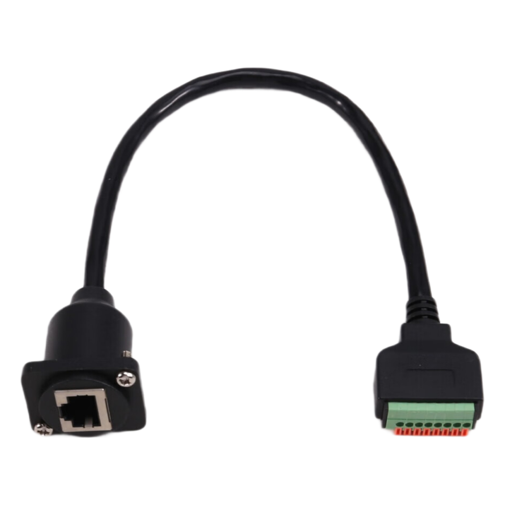 D Type Rj45 8P8c Female Panel Mount To Solderless Terminal Block 4853102561599