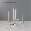 Metall Kerzenständer Nordic Molecular Structure Kerzenständer Silber 4