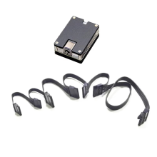 Cavo di alimentazione per HDD SSD SATA da 12 V CC 5,5 x 2,5 mm a 12 V 5 V, adattatore rigido 6 SATA