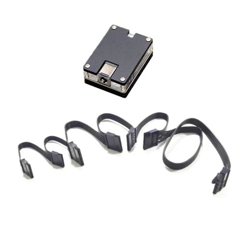 Καλώδιο τροφοδοσίας DC12V 5.5x2.5mm σε 12V 5V SATA HDD SSD Σκληρός προσαρμογέας 6SATA