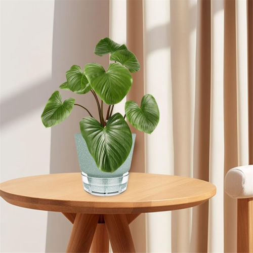 6 Inch Self Watering Plant Pot with Visual Reservoir Grey 2