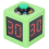 1.4in 4 Sided Cube Timer Digital Shot Timer Countdown Stopwatch Green 1