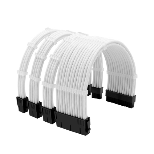 Modular Power Extension Cable Set White