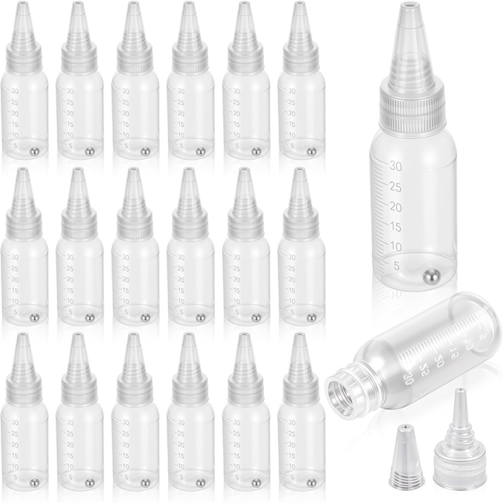 20Pcs Airbrush Paint Bottles Jars 1Oz/30Ml Plastic Paint Containers 4853102561896