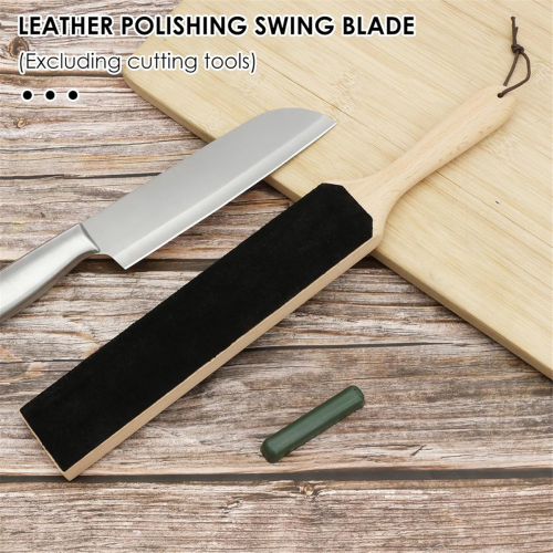 Strop en cuir pour affûtage de couteaux, bloc d'affûtage double face 2