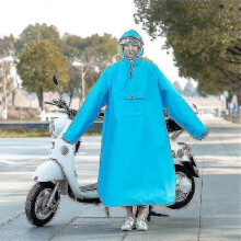 (3XL 145-155cM, blue) High Quality Waterproof Motorcycle Raincoat Scooter Riding Poncho-xinhan