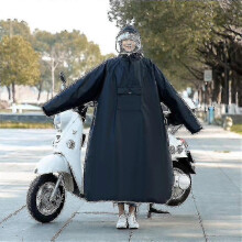(5XL 165-185cM, black) High Quality Waterproof Motorcycle Raincoat Scooter Riding Poncho-xinhan