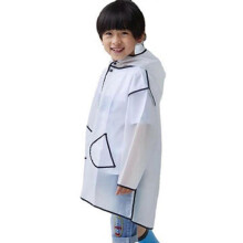(XXL, Black) Kids Rain Coat, Colored Rain Poncho Wrinkle Free Hooded Rainwear for Boys Girls Age 6-12