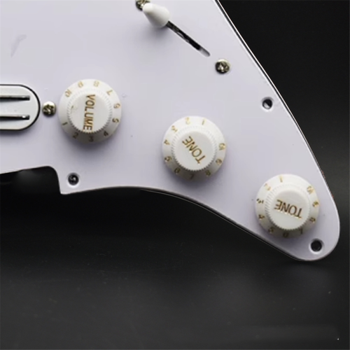 Kit pickguard SSS precablat pentru chitară, humbuckere duble hot rail 1