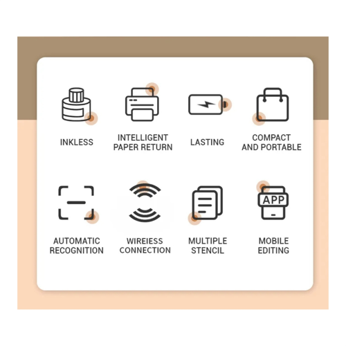 Etiketten thermische printer, compatibel met iOS, Android inktloze printer 2