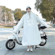 (3XL 145-155cM, green) Waterproof Motorcycle Raincoat - High Quality Scooter Riding Poncho