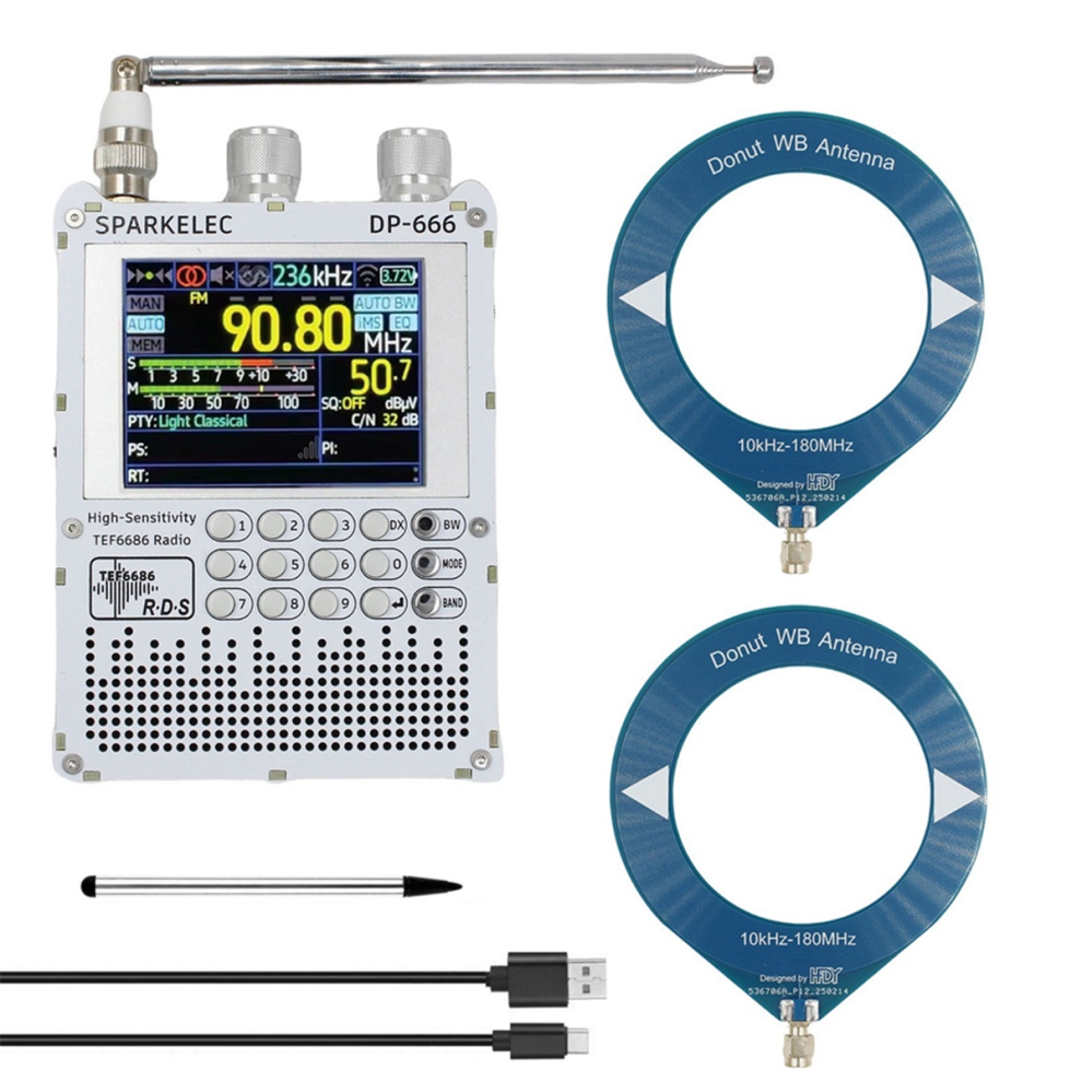 Tef6686 Dp-666 Full Band Fm/Lw/Mw/Sw Shortwave High Sensitivity Radio 4853102580507